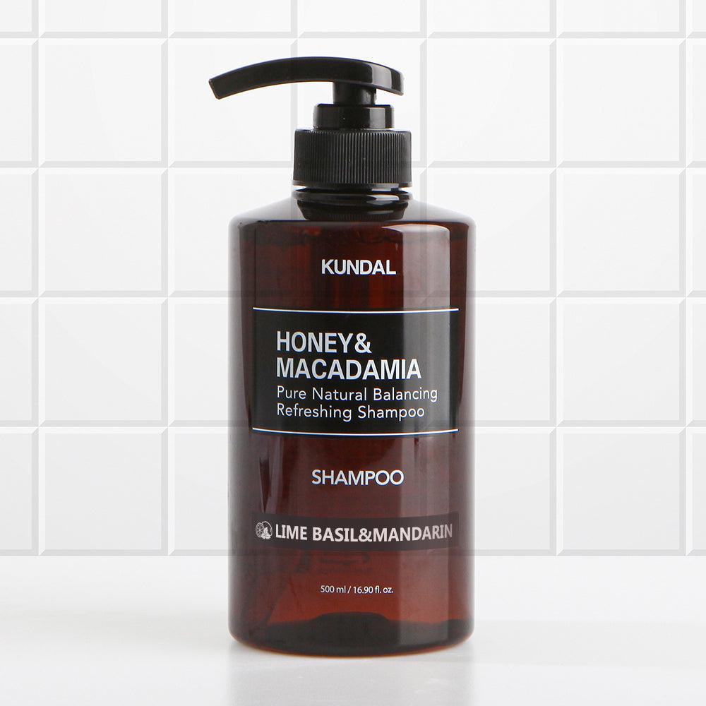 KUNDAL HONEY&MACADAMIA Pure Natural Balancing Refreshing Shampoo 500ml #LIME BASIL&MANDARIN-thekimyoung.com