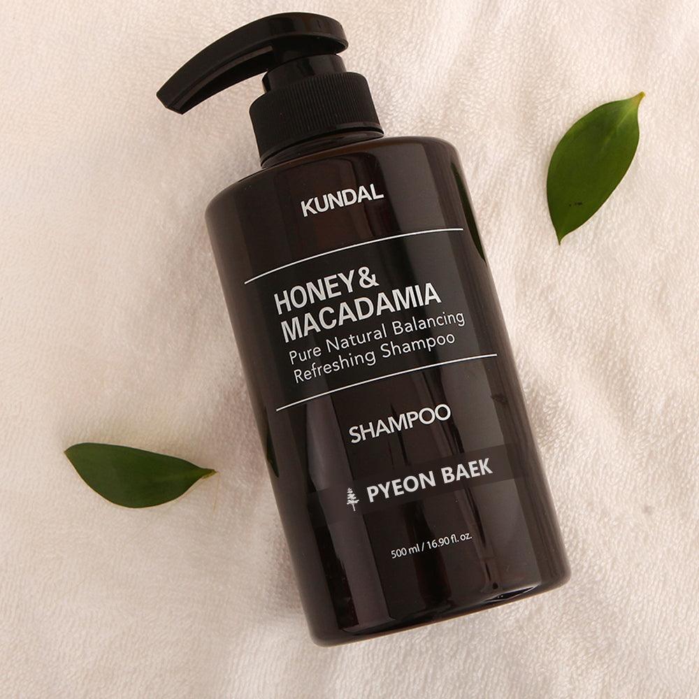 KUNDAL HONEY&MACADAMIA Pure Natural Balancing Refreshing Shampoo 500ml #PYEON BAEK-thekimyoung.com