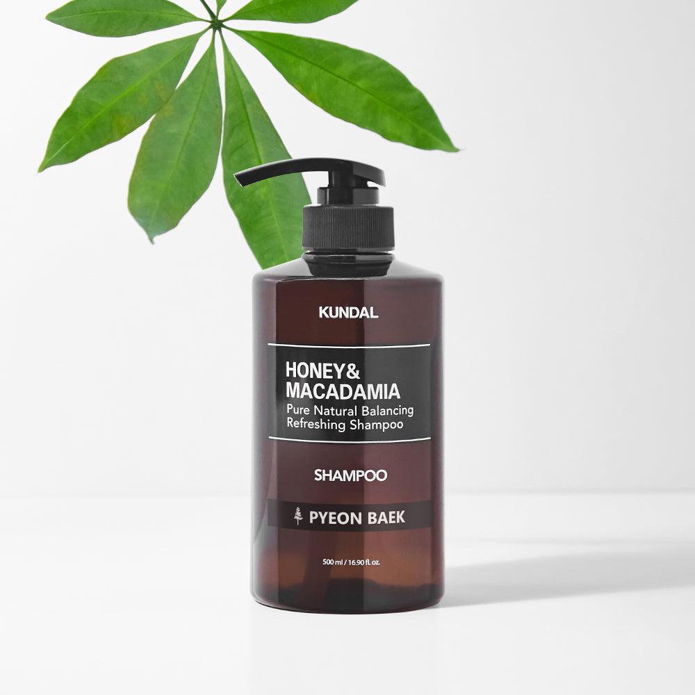 KUNDAL HONEY&MACADAMIA Pure Natural Balancing Refreshing Shampoo 500ml #PYEON BAEK-thekimyoung.com