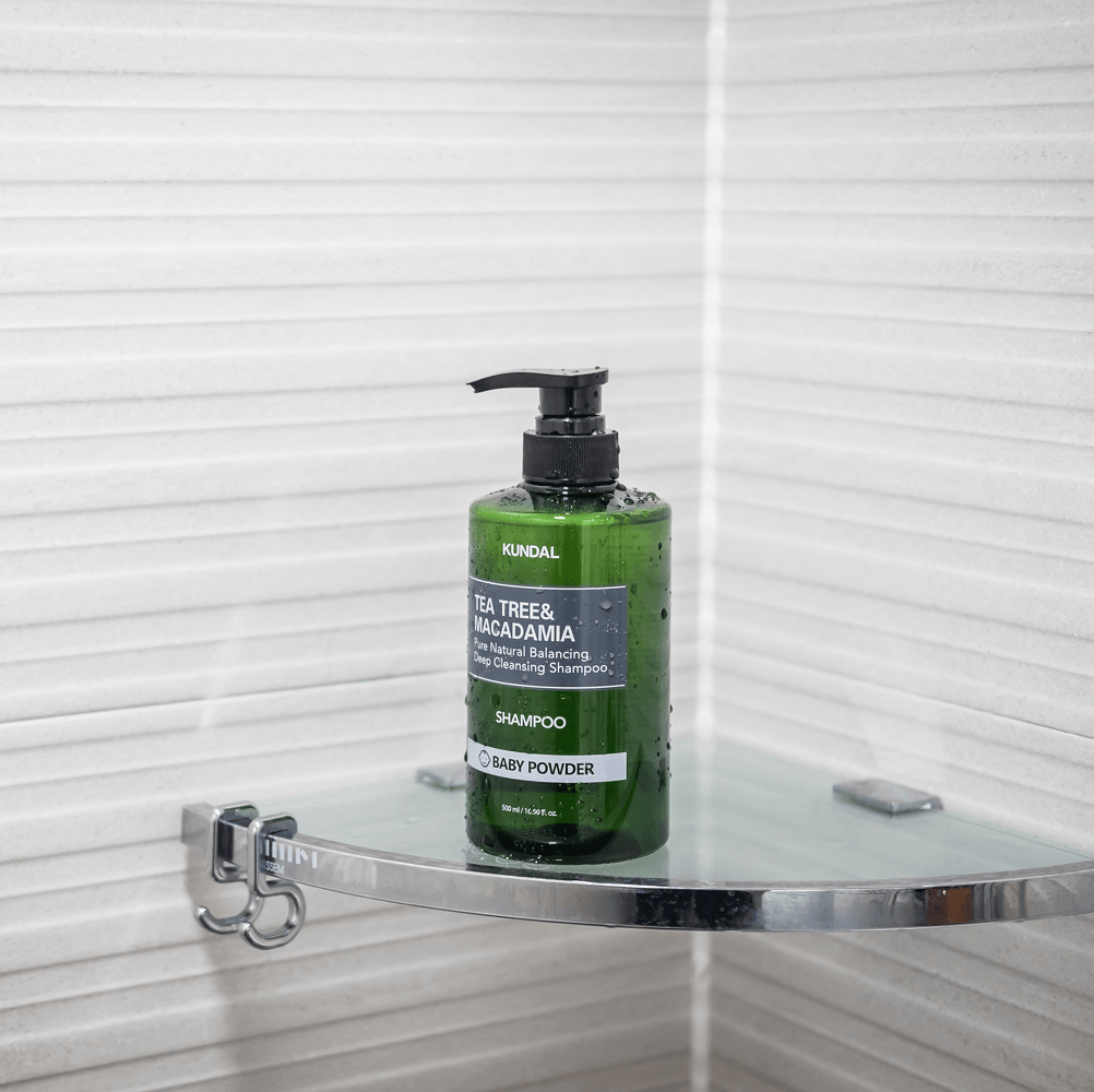 KUNDAL TEA TREE&MACADAMIA Pure Natural Balancing Deep Cleansing Shampoo 500ml #BABY POWDER-thekimyoung.com