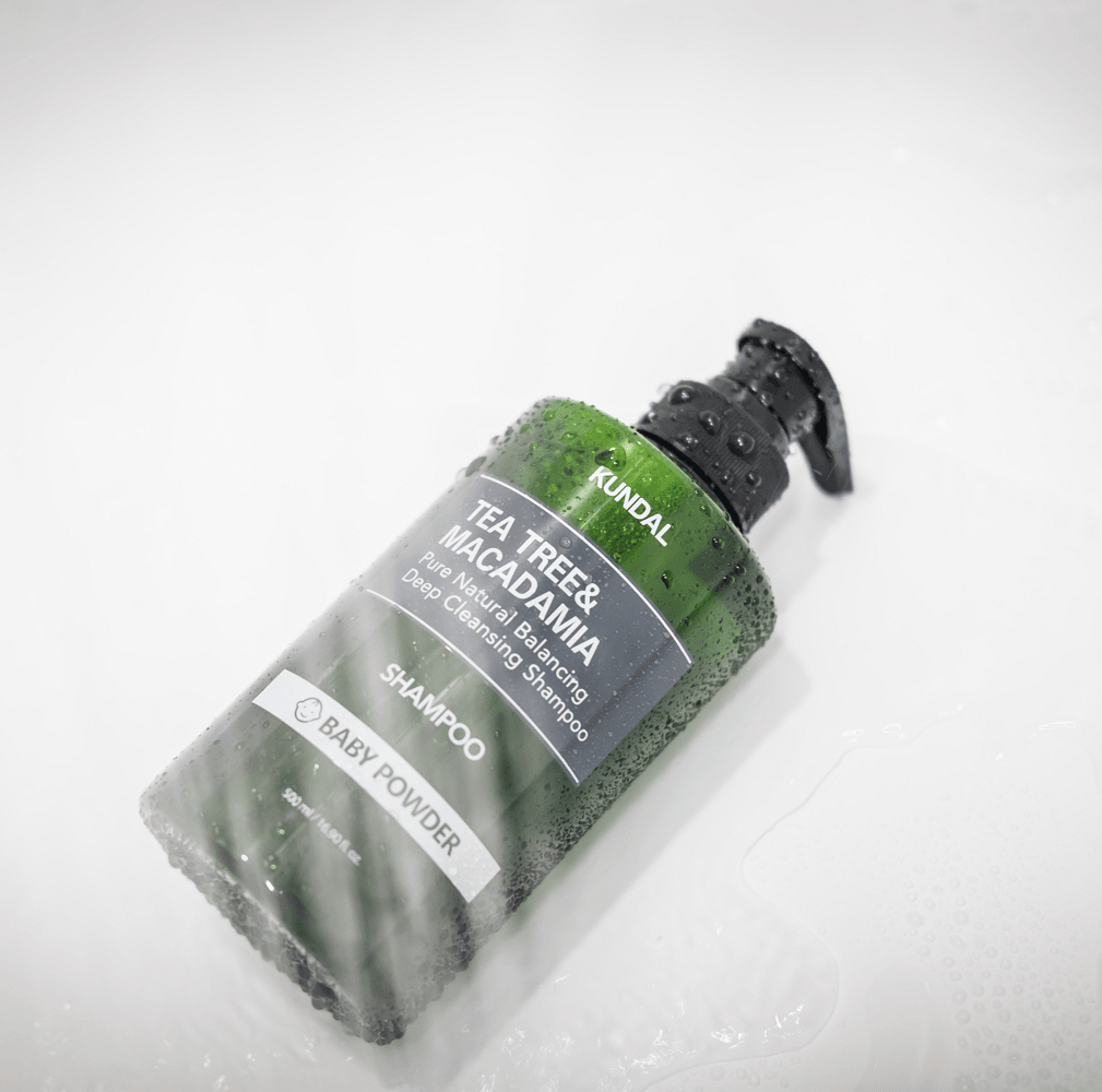 KUNDAL TEA TREE&MACADAMIA Pure Natural Balancing Deep Cleansing Shampoo 500ml #BABY POWDER-thekimyoung.com