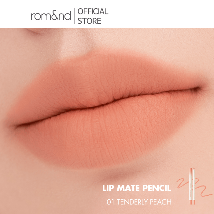 rom&nd Lip Mate Pencil Be Oveeer Shade Lip Pencil rom&nd #01 TENDERLY PEACH
