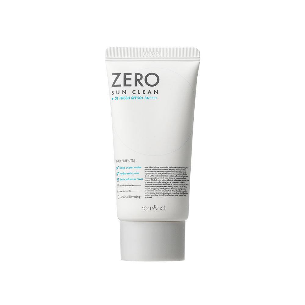 rom&nd ZERO SUN CLEAN 50ml, SPF 50+, PA++++ Sunscreen rom&nd