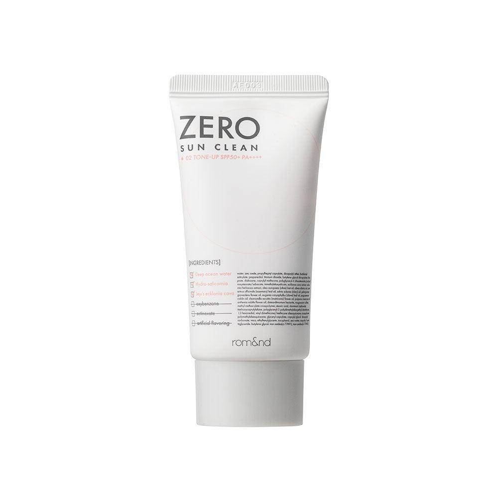 rom&nd ZERO SUN CLEAN 50ml, SPF 50+, PA++++ Sunscreen rom&nd #02 Tone-up