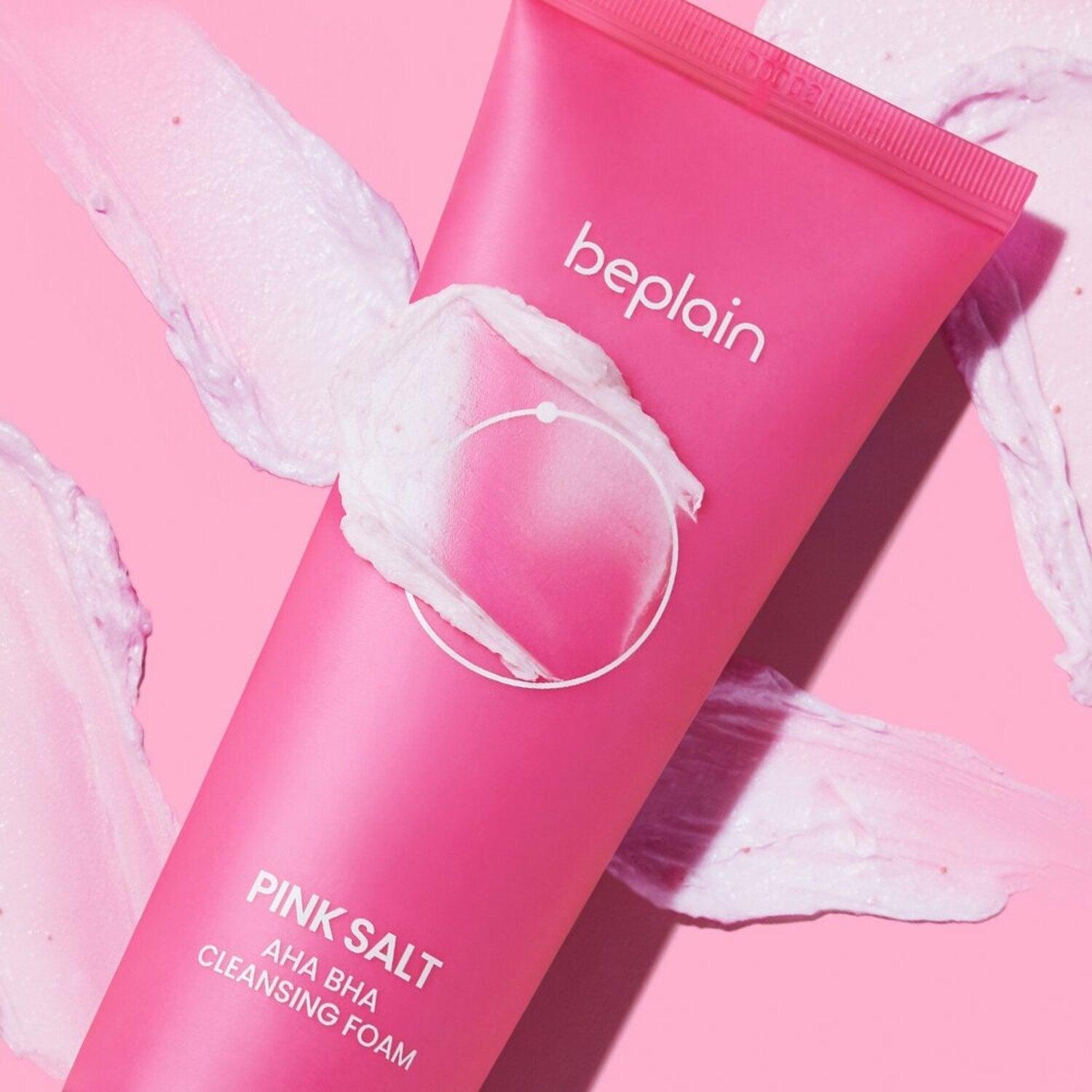 Beplain Pink Salt AHA BHA Cleansing Foam 120ml-thekimyoung.com