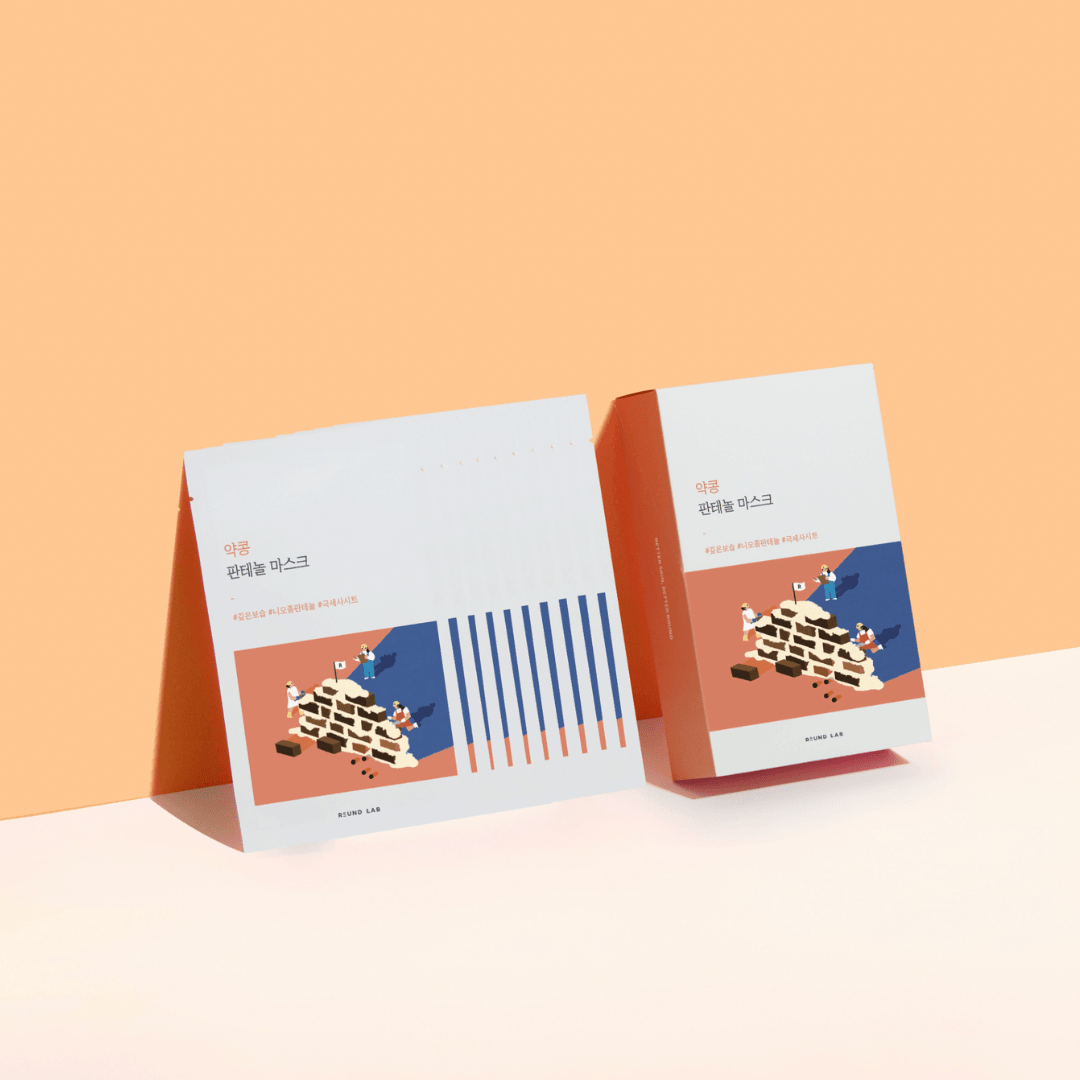 Round Lab Soybean Panthenol Mask 10pcs Mask Sheet Round Lab