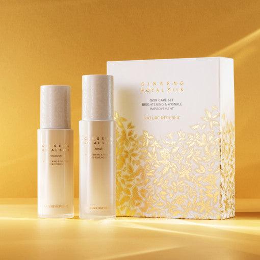 NATURE REPUBLIC Ginseng Gold Silk Toner & Emulsion Set-thekimyoung.com