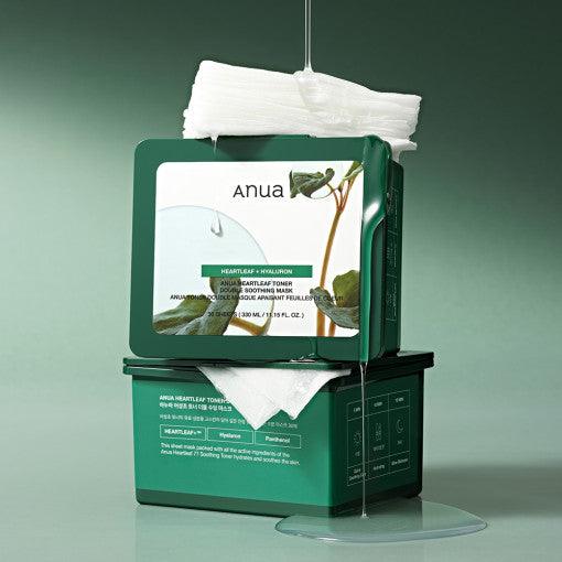 Anua Heartleaf Toner Double Soothing Mask - 30 Sheets-thekimyoung.com
