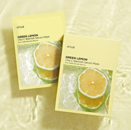 Anua Green Lemon Vita C Blemish Serum Mask 25ml Mask Sheet Anua