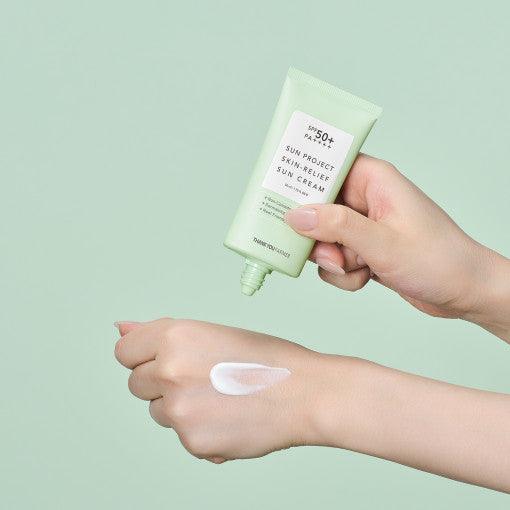 [THANK YOU FARMER] Sun Project Skin Relief Sun Cream SPF50+ PA++++ 50ml Sunscreen THANK YOU FARMER