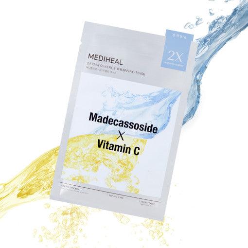 MEDIHEAL Derma Synergy Wrapping Mask Sheet 10P #Madecassoside X Vitamin C Mask Sheet MEDIHEAL