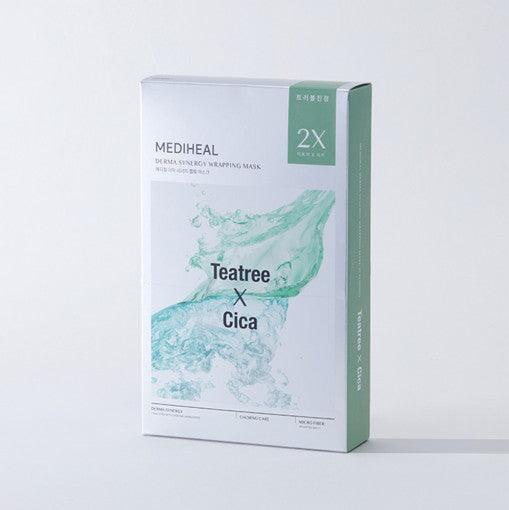 MEDIHEAL Derma Synergy Wrapping Mask Sheet 10P #Tea tree X Cica Mask Sheet MEDIHEAL