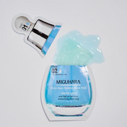 MIGUHARA 2 Step Aqua Balance Mask Pack (1.7ml + 25ml) x 1 sheet Mask Sheet MIGUHARA