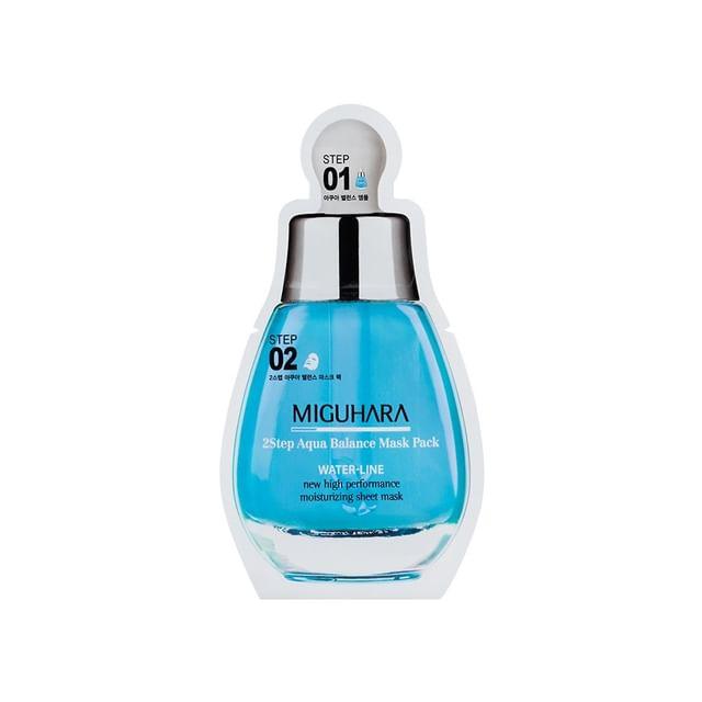 MIGUHARA 2 Step Aqua Balance Mask Pack (1.7ml + 25ml) x 1 sheet-thekimyoung.com