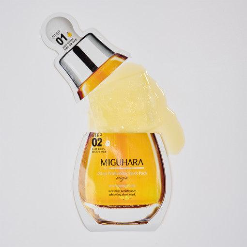 MIGUHARA 2 Step Whitening Mask Pack Origin 1.7ml + 25ml-thekimyoung.com