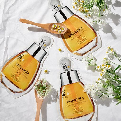 MIGUHARA 2 Step Whitening Mask Pack Origin 1.7ml + 25ml-thekimyoung.com