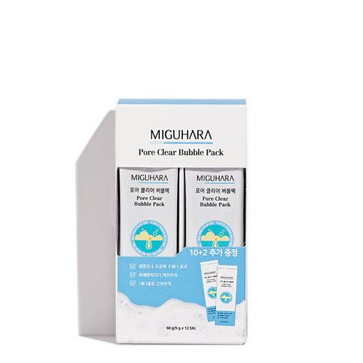 MIGUHARA Pore Clear Bubble Pack Set (5g x 12 sachets) Clay Masks MIGUHARA