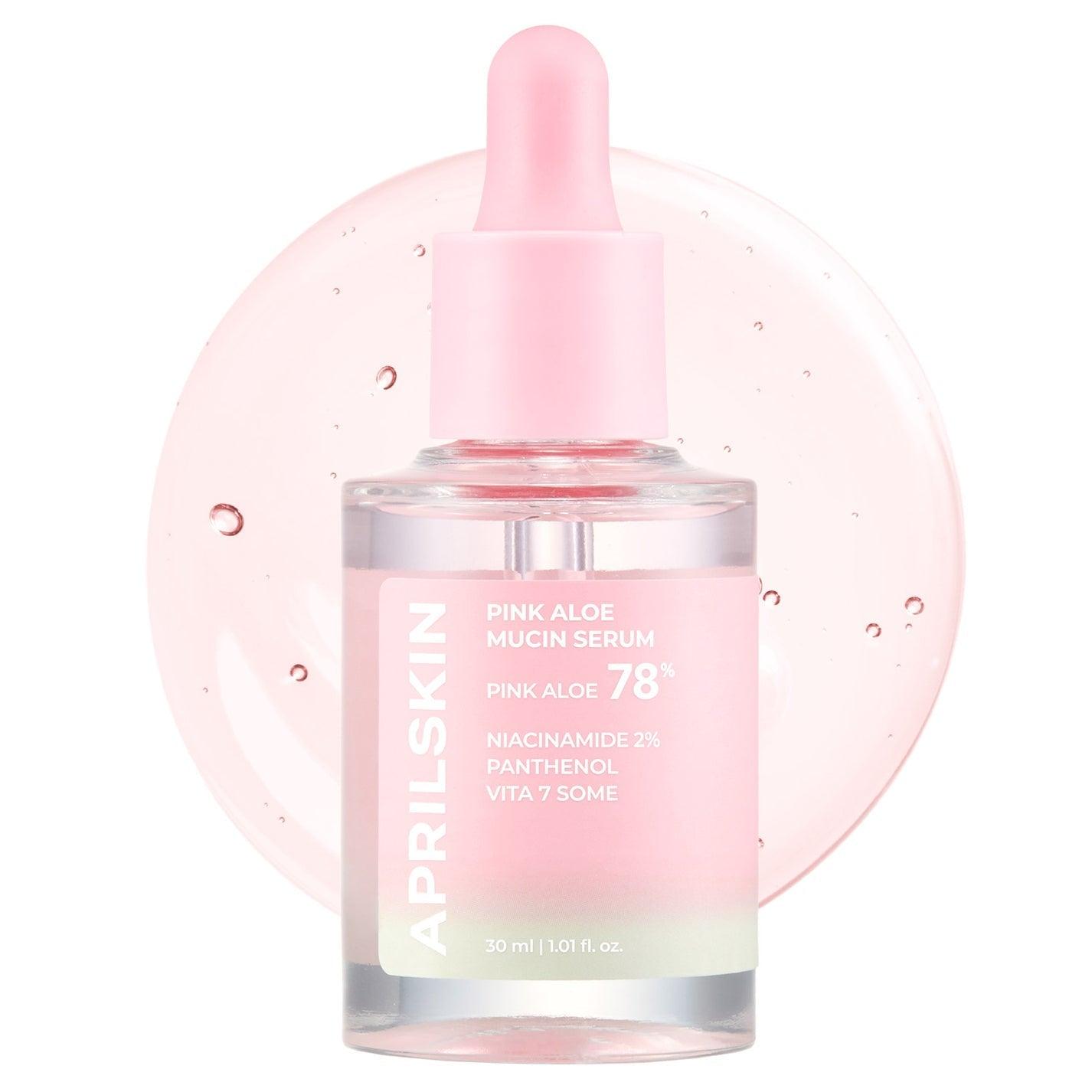 APRILSKIN Pink Aloe Mucin Serum 30ml - Hydrating & Soothing Face Serum APRILSKIN
