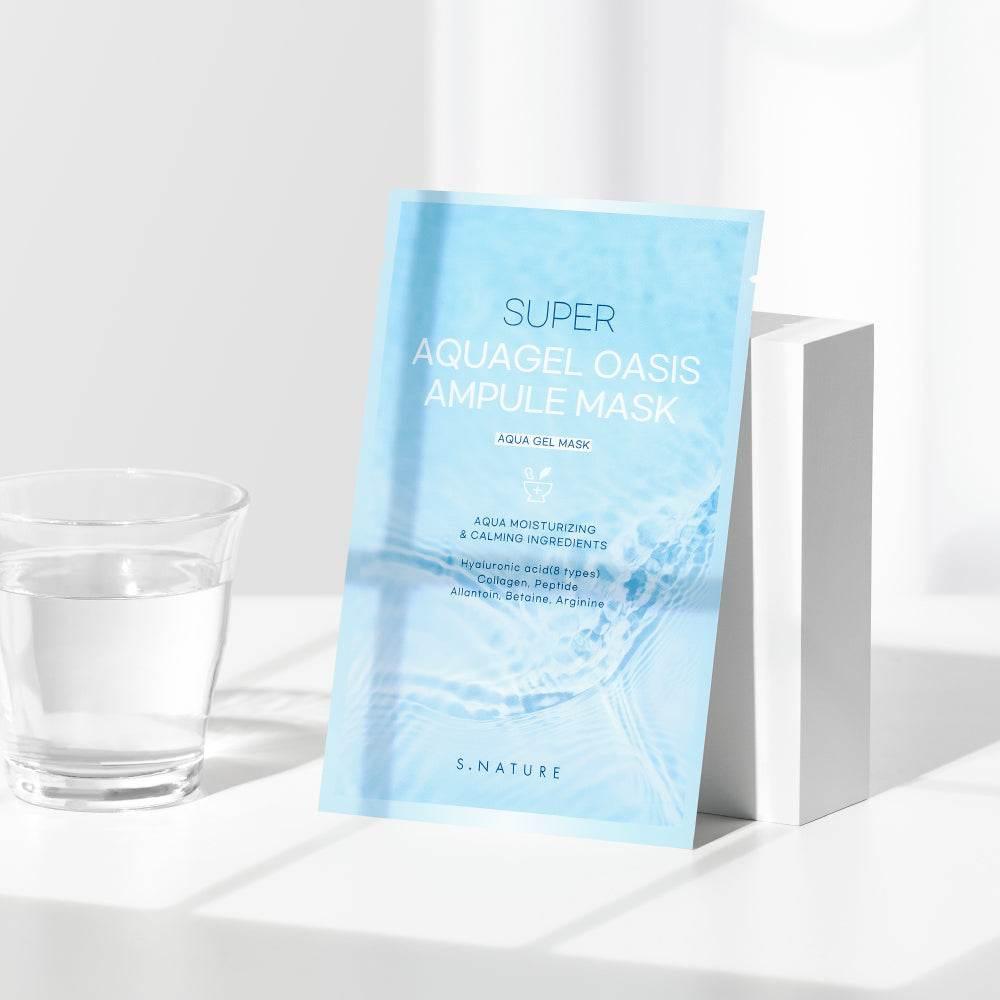 S.NATURE Super Aqua Gel Oasis Ampule Mask Sheet 30ml X 5P-thekimyoung.com
