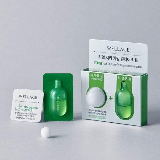 WELLAGE Real Cica Calming One Day Kit 1EA(15mg/1ml) Ampoule WELLAGE