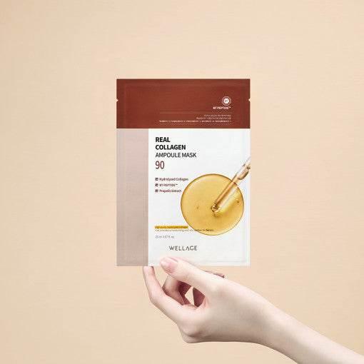 WELLAGE Real Collagen Ampoule Mask Sheet 20ml X 10P Mask Sheet WELLAGE