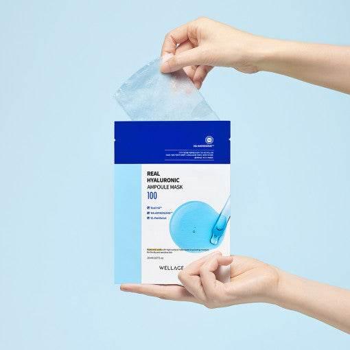 WELLAGE Real Hyaluronic Ampoule Mask Sheet 20ml X 10P Mask Sheet WELLAGE