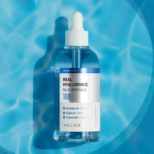 WELLAGE Real Hyaluronic Blue Ampoule 100 100ml Ampoule WELLAGE