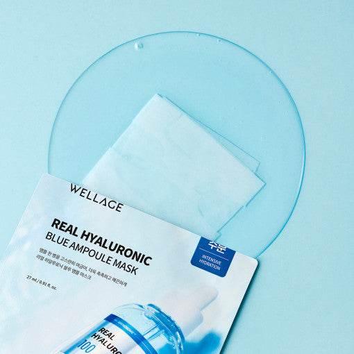 WELLAGE Real Hyaluronic Blue Ampoule Mask Sheet 27ml X 10P Mask Sheet WELLAGE