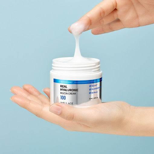 WELLAGE Real Hyaluronic Mucin Cream 50ml Moisturizer Cream WELLAGE