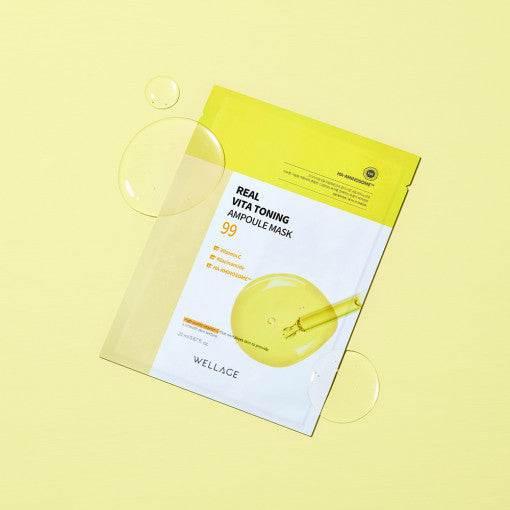 WELLAGE Real Vita Toning Ampoule Mask Sheet 20ml X 10P Mask Sheet WELLAGE
