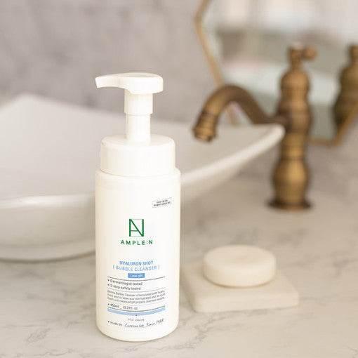 AMPLE:N Hyaluron Shot Bubble Cleanser 450ml-thekimyoung.com