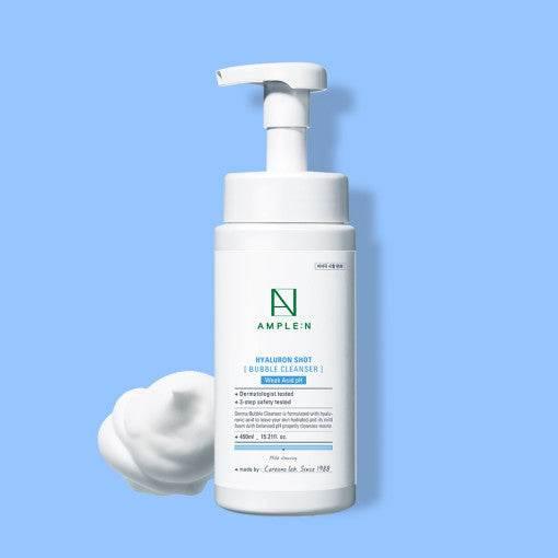 AMPLE:N Hyaluron Shot Bubble Cleanser 450ml-thekimyoung.com