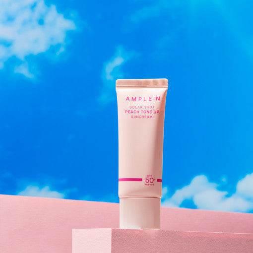 AMPLE:N Solar Shot Peach Tone Up Suncream 40ml 50+ PA++++-thekimyoung.com