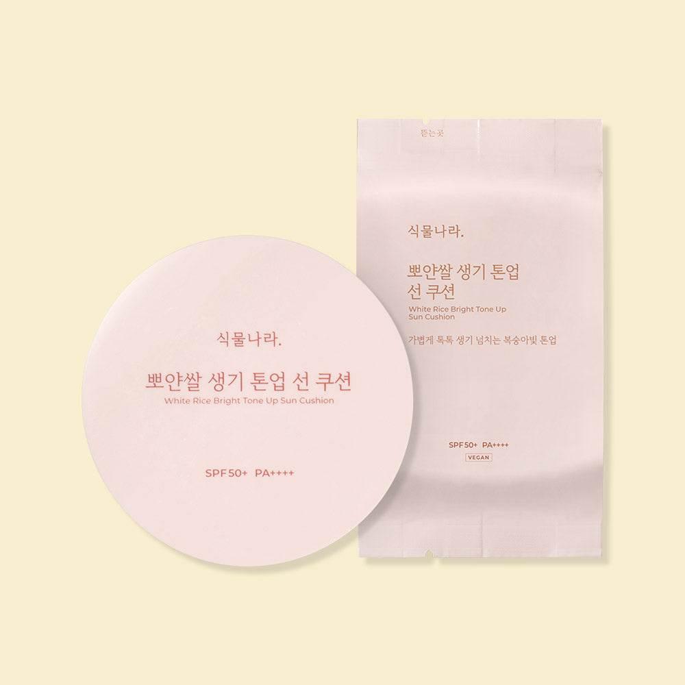 Shingmulnara White Rice Bright Tone Up Sun Cushion Refill Set 15g+15g Sun Cushion Shingmulnara