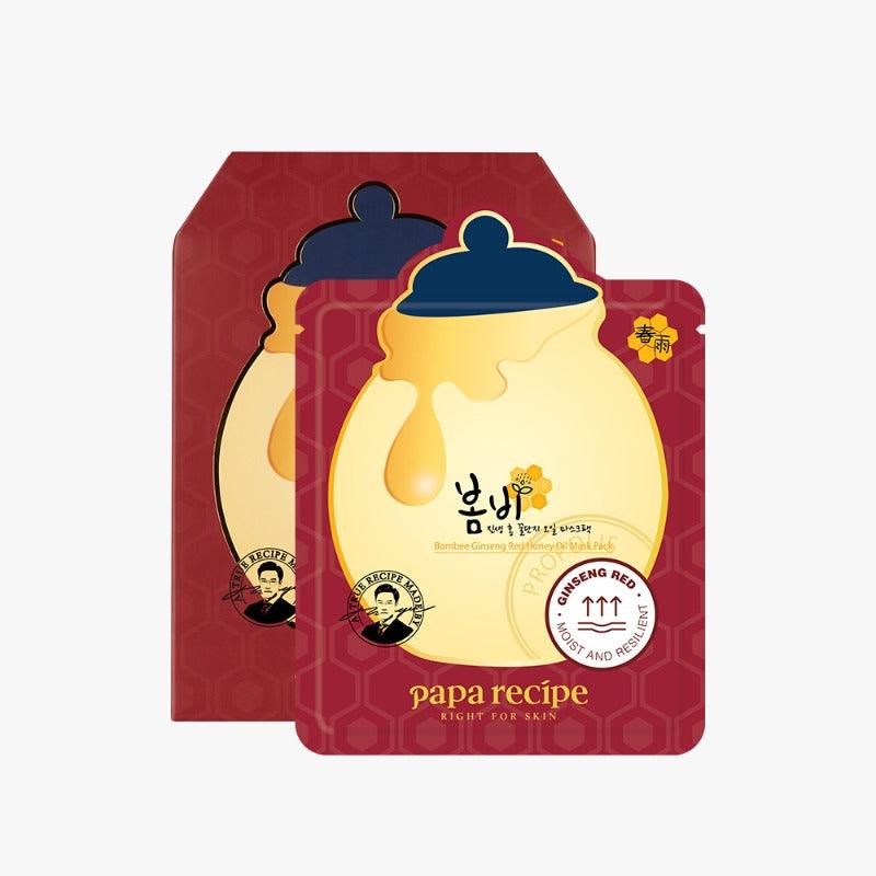 papa recipe Bombee Ginseng Red Honey Oil Mask Pack Set 20g x 10 pcs-thekimyoung.com