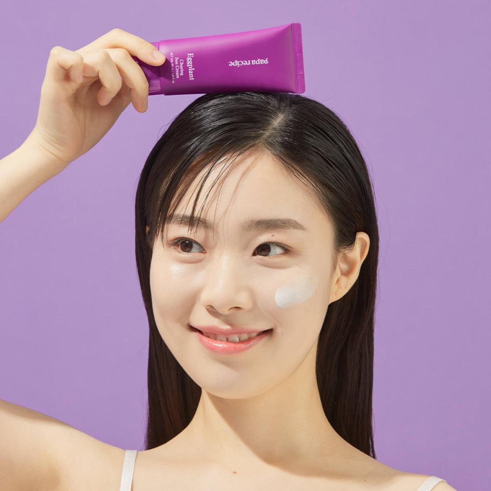papa recipe Eggplant Clearing Sun Cream 50ml (SPF 50+ PA++++)-thekimyoung.com