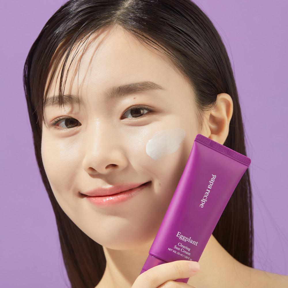 papa recipe Eggplant Clearing Sun Cream 50ml (SPF 50+ PA++++)-thekimyoung.com