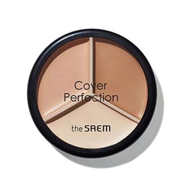 the SAEM Cover Perfection Triple Pot Concealer 4.5g*3 Concealer The SAEM 02 Contour Beige