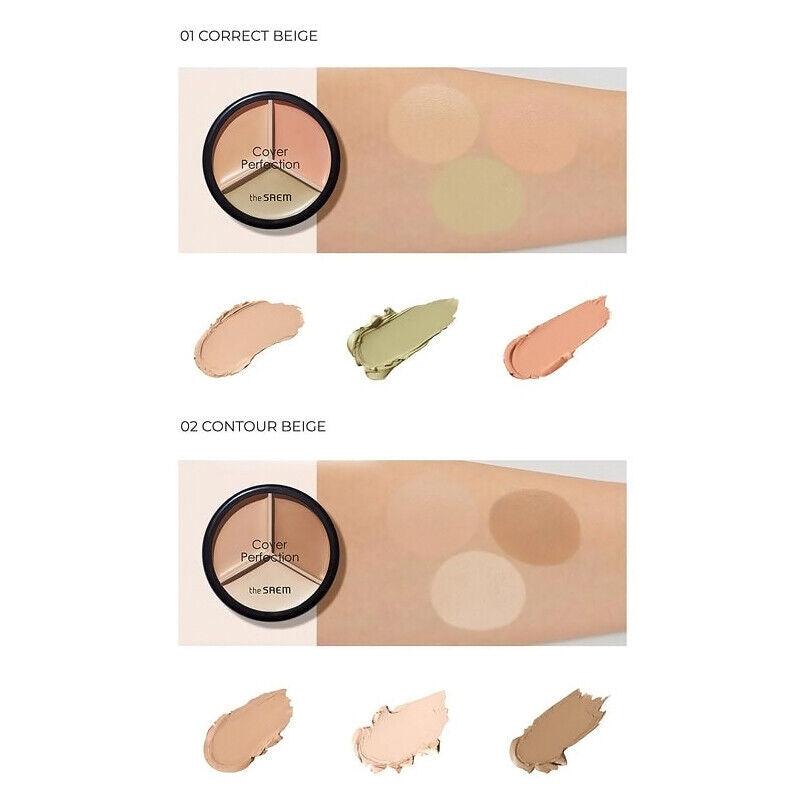 the SAEM Cover Perfection Triple Pot Concealer 4.5g*3 Concealer The SAEM