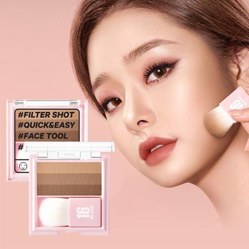16BRAND Filter Shot Shading Highlighter (2 colors) Face Highlighter 16BRAND SHADING ALMOND