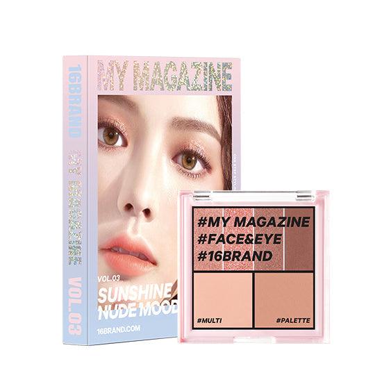 16BRAND My Magazine Shadow Palette 7.5g (10colors) EYESHADOW 16BRAND Vol.03 SUNSHINE NUDE MOOD