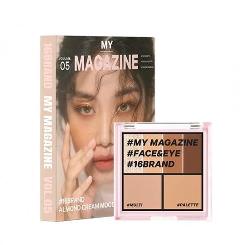 16BRAND My Magazine Shadow Palette 7.5g (10colors) EYESHADOW 16BRAND Vol.05 ALMOND CREAM MOOD