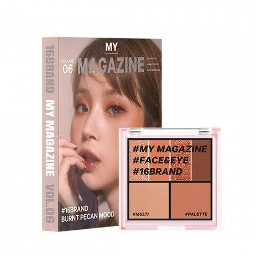 16BRAND My Magazine Shadow Palette 7.5g (10colors) EYESHADOW 16BRAND Vol.06 BURNT PECAN MOOD