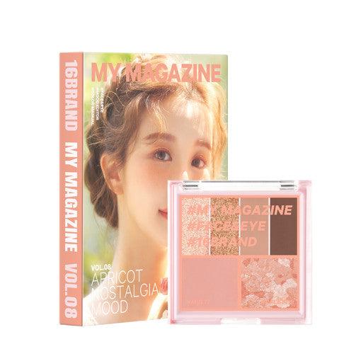 16BRAND My Magazine Shadow Palette 7.5g (10colors) EYESHADOW 16BRAND Vol.08 APRICOT NOSTALGIA MOOD