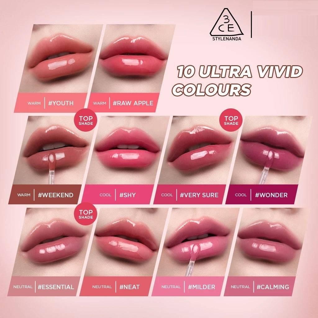 3CE Drop Glow Gel 3.8g Lip Stains 3CE