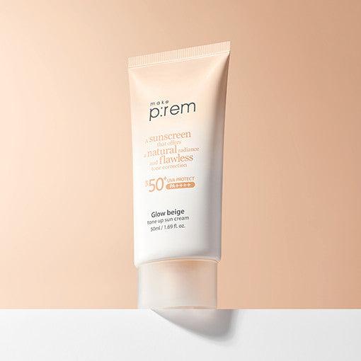 make p:rem Glow Beige Tone Up Sun Cream 50ml-thekimyoung.com