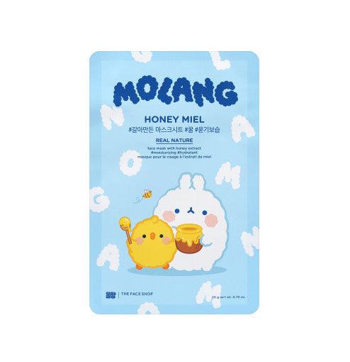 THE FACE SHOP Real Nature Honey Face Mask Set 20gX10ea (MOLANG Edition) Mask Sheet THE FACE SHOP
