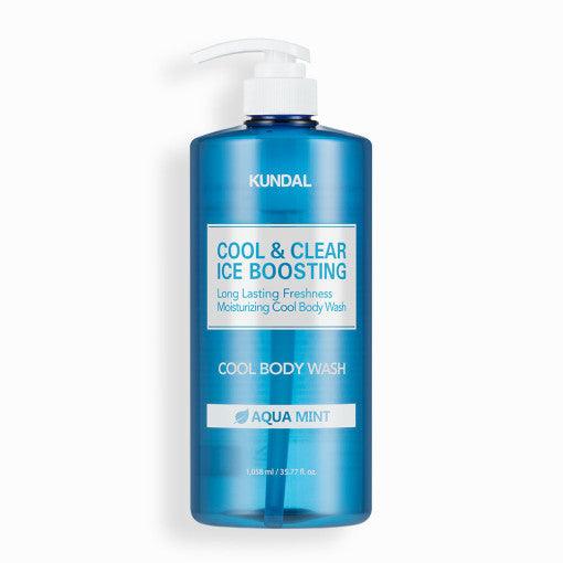 KUNDAL Cool & Clear Ice Boosting Cool Body Wash 1058ml #Aqua Mint-thekimyoung.com
