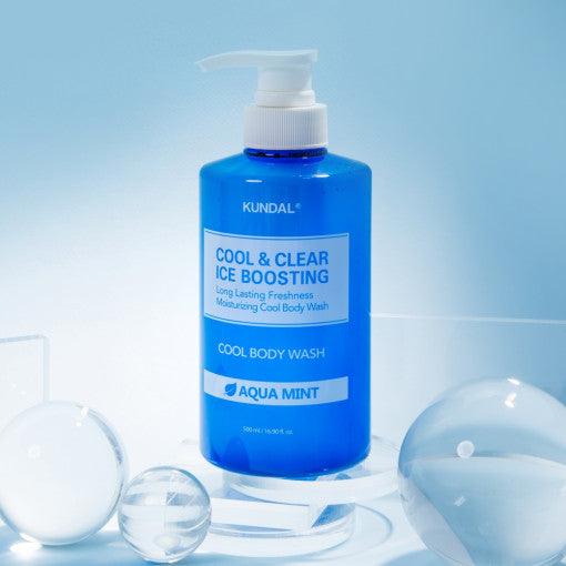 KUNDAL Cool & Clear Ice Boosting Cool Body Wash 500ml #Aqua Mint-thekimyoung.com
