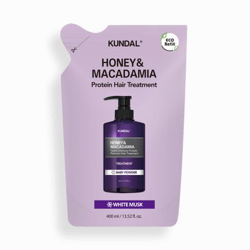 KUNDAL HONEY & MACADAMIA Nature Shampoo (Refill) 400ml #WHITE MUSK-thekimyoung.com